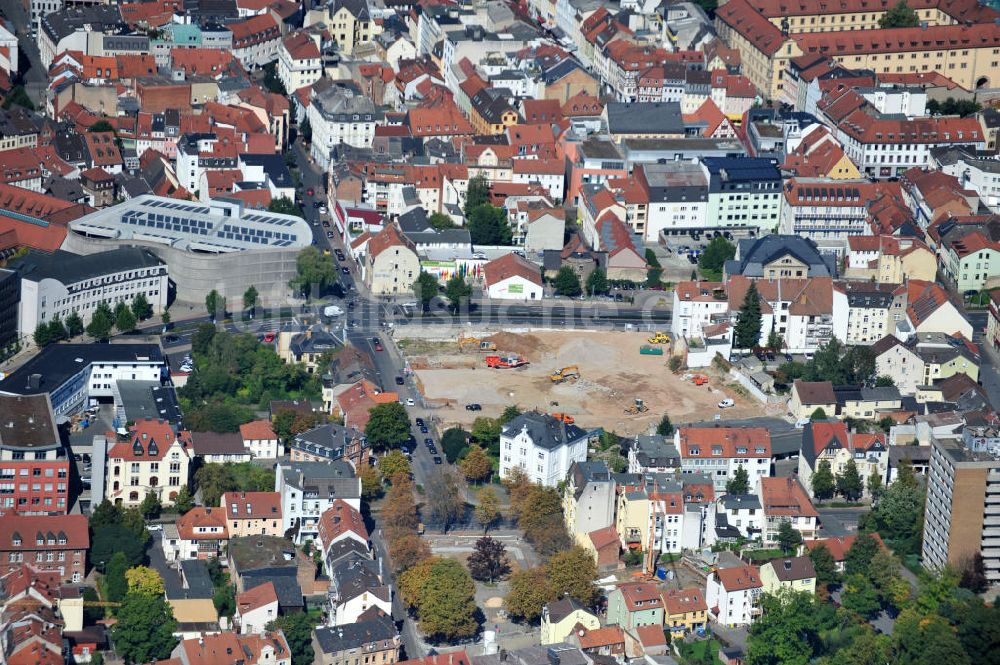 Fulda aus der Vogelperspektive: Stadtansicht der Fuldaer Altstadt im Innenstadtbereich in Hessen