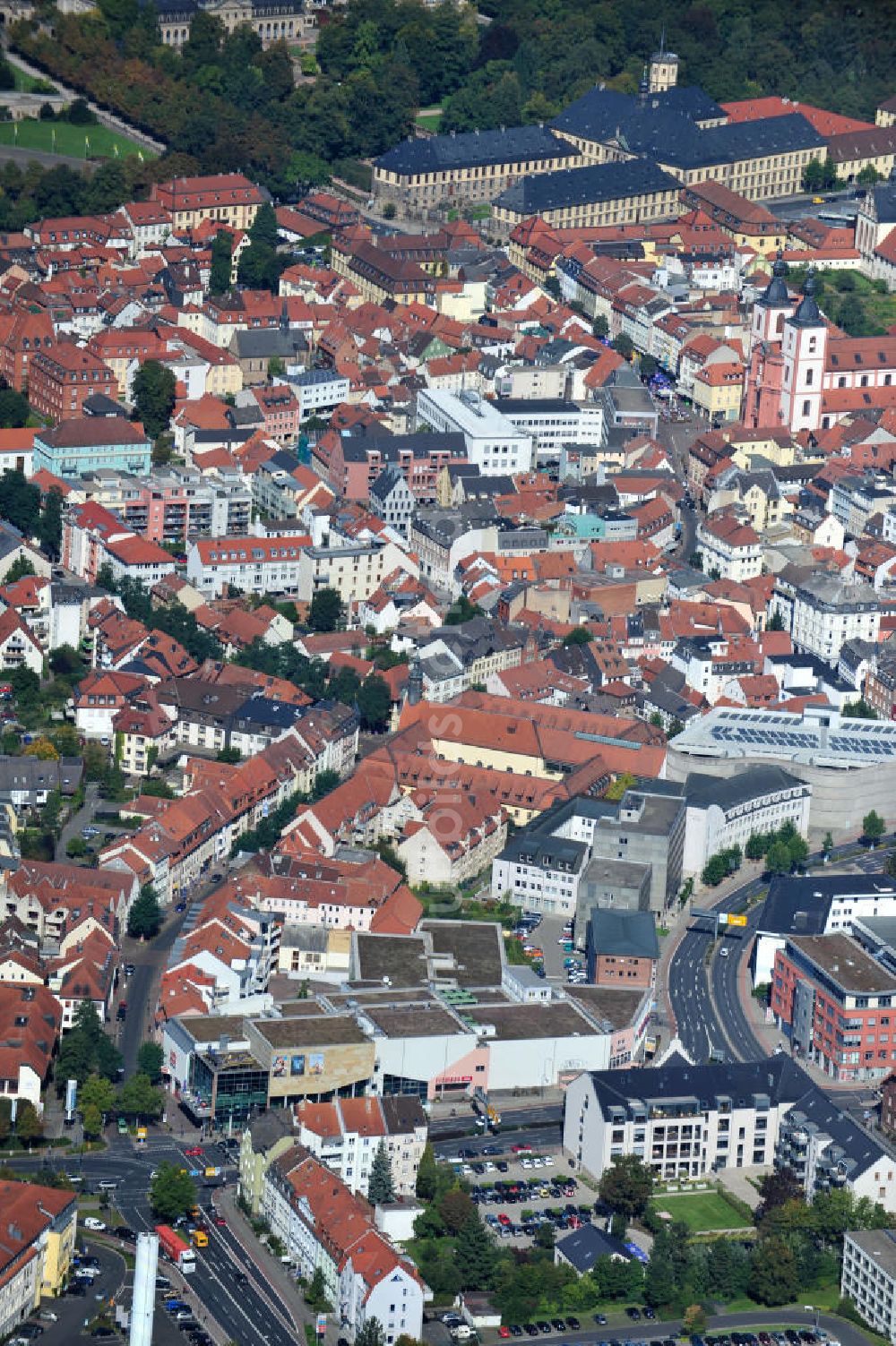 Luftbild Fulda - Stadtansicht der Fuldaer Altstadt im Innenstadtbereich in Hessen