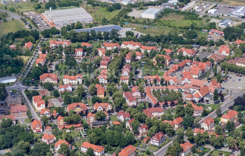 Luftaufnahme Senftenberg - Stadtansicht der Gartenstadt Marga in Senftenberg im Bundesland Brandenburg