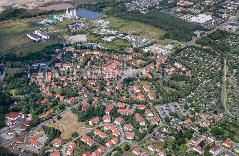 Senftenberg von oben - Stadtansicht der Gartenstadt Marga in Senftenberg im Bundesland Brandenburg