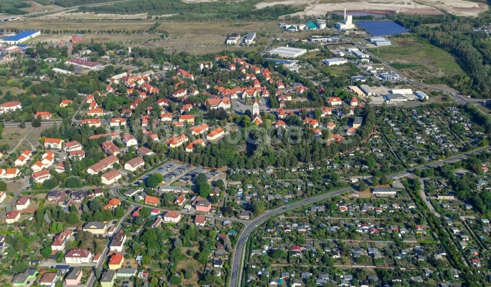 Senftenberg aus der Vogelperspektive: Stadtansicht der Gartenstadt Marga in Senftenberg im Bundesland Brandenburg