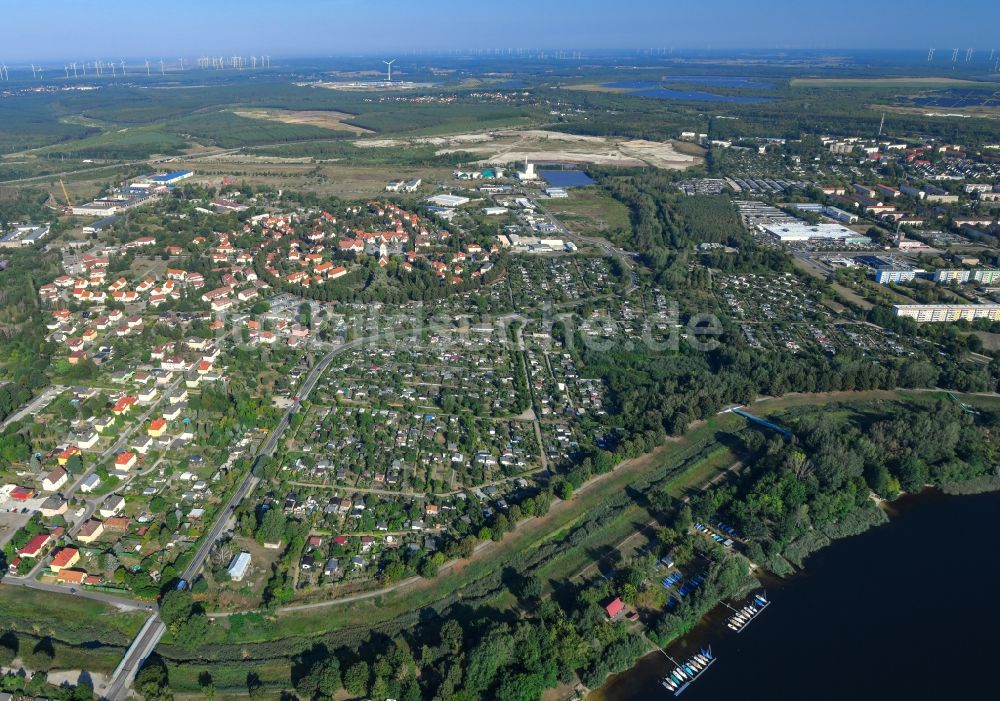 Luftaufnahme Senftenberg - Stadtansicht der Gartenstadt Marga in Senftenberg im Bundesland Brandenburg