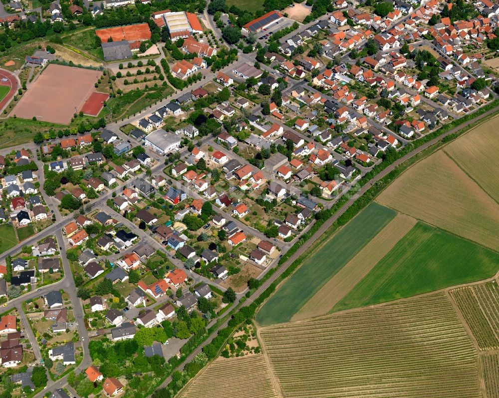 Gau-Weinheim, Ober-Saulheim von oben - Stadtansicht von Gau-Weinheim, Ober-Saulheim im Bundesland Rheinland-Pfalz