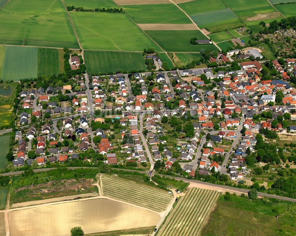 Luftbild Gau-Weinheim, Ober-Saulheim - Stadtansicht von Gau-Weinheim, Ober-Saulheim im Bundesland Rheinland-Pfalz