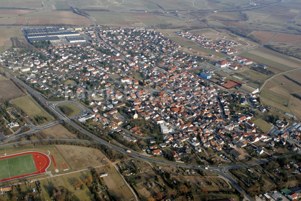 Gensingen von oben - Stadtansicht Gensingen