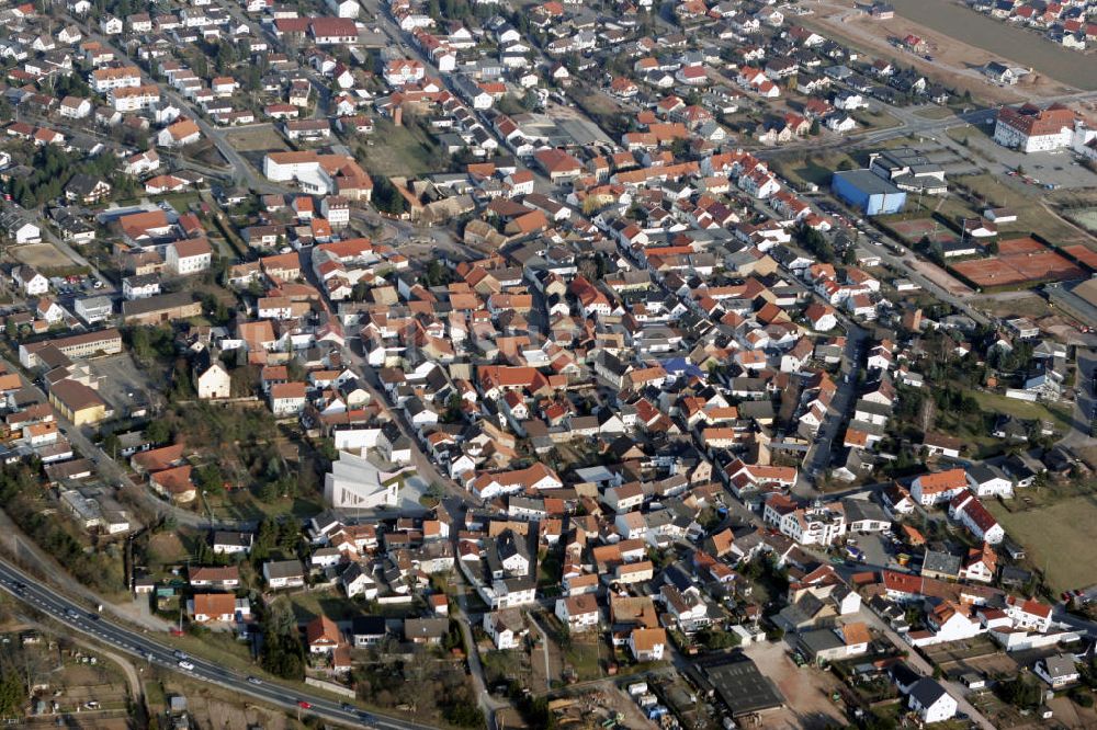 Gensingen aus der Vogelperspektive: Stadtansicht Gensingen