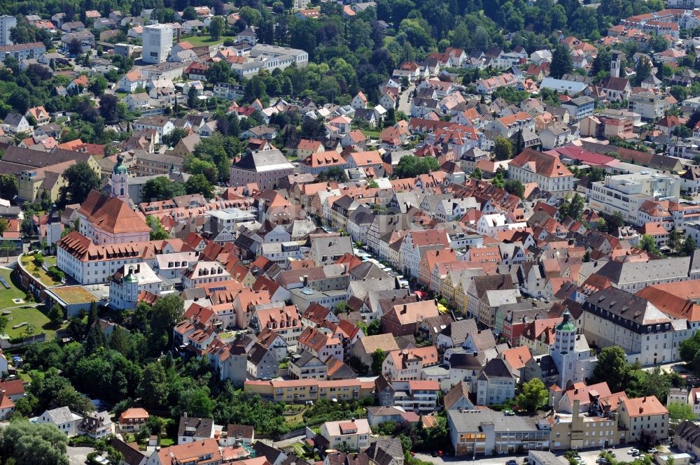 Luftaufnahme Günzburg - Stadtansicht von Günzburg im Bundesland Bayern