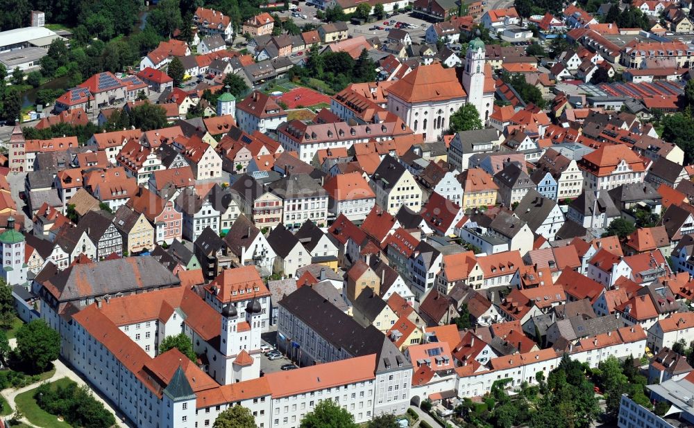 Günzburg von oben - Stadtansicht von Günzburg im Bundesland Bayern