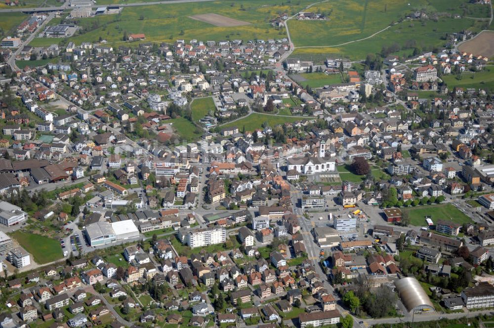 Gossau SG von oben - Stadtansicht Gossau