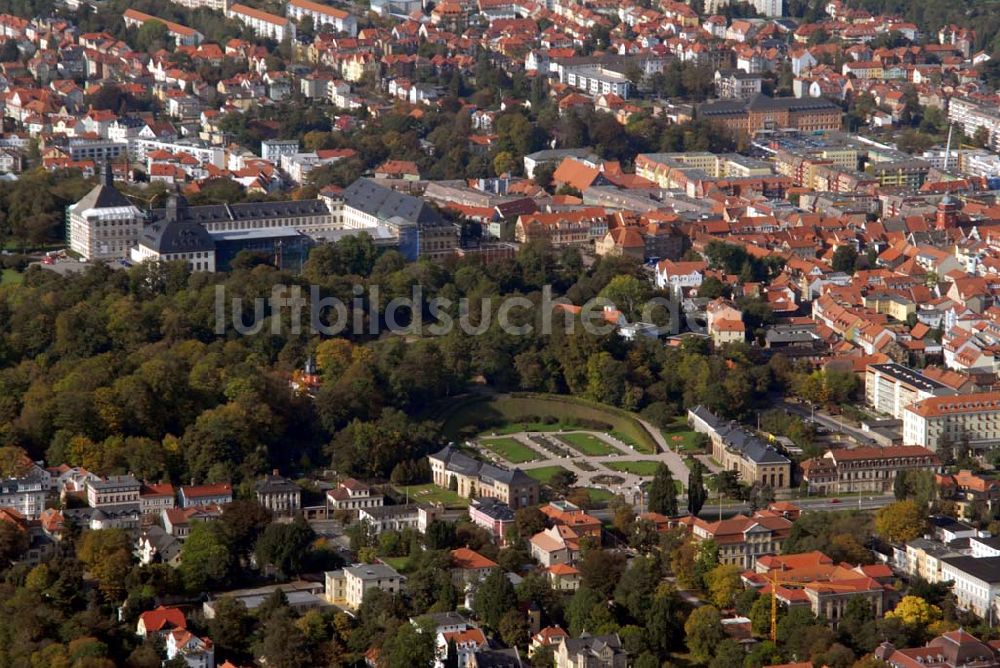 Gotha aus der Vogelperspektive: Stadtansicht von Gotha mit Schloss Friedenstein