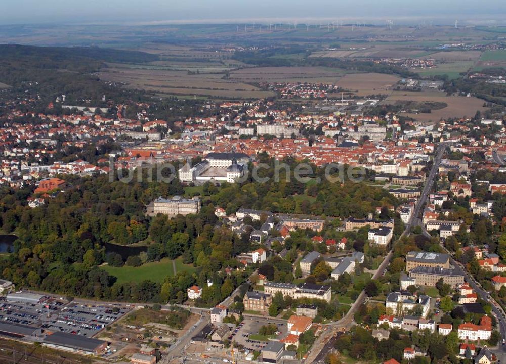 Luftbild Gotha - Stadtansicht von Gotha mit Schloss Friedenstein