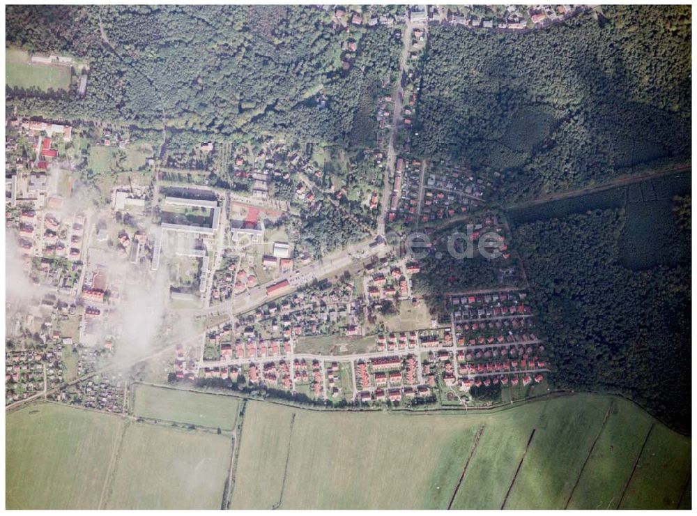 Luftaufnahme Graal-Müritz / Mecklenburg Vorpommern - Stadtansicht von Graal-Müritz aus 7000ft Höhe mit dem Wohnneubaugebiet der HAWO KG / 27.09.02