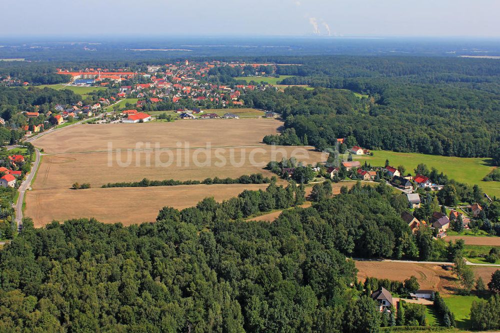 Großdubrau von oben - Stadtansicht von Großdubrau in Sachsen