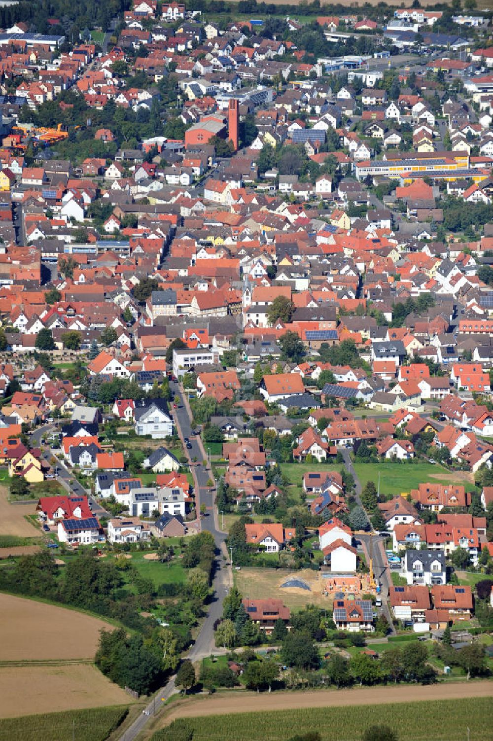 Großostheim von oben - Stadtansicht Großostheim in Bayern