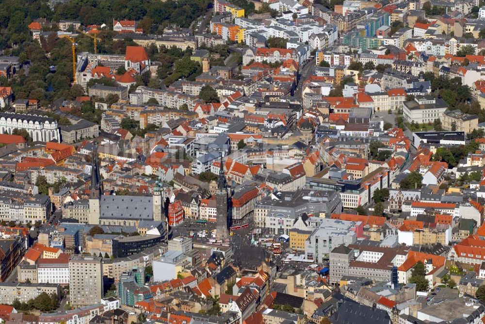 Halle von oben - Stadtansicht Halle an der Saale