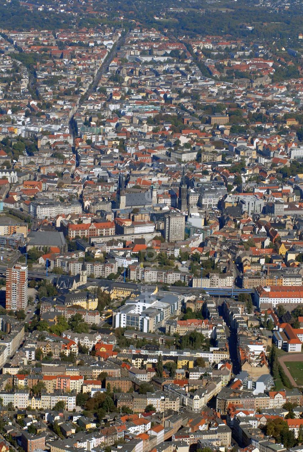 Halle von oben - Stadtansicht Halle an der Saale