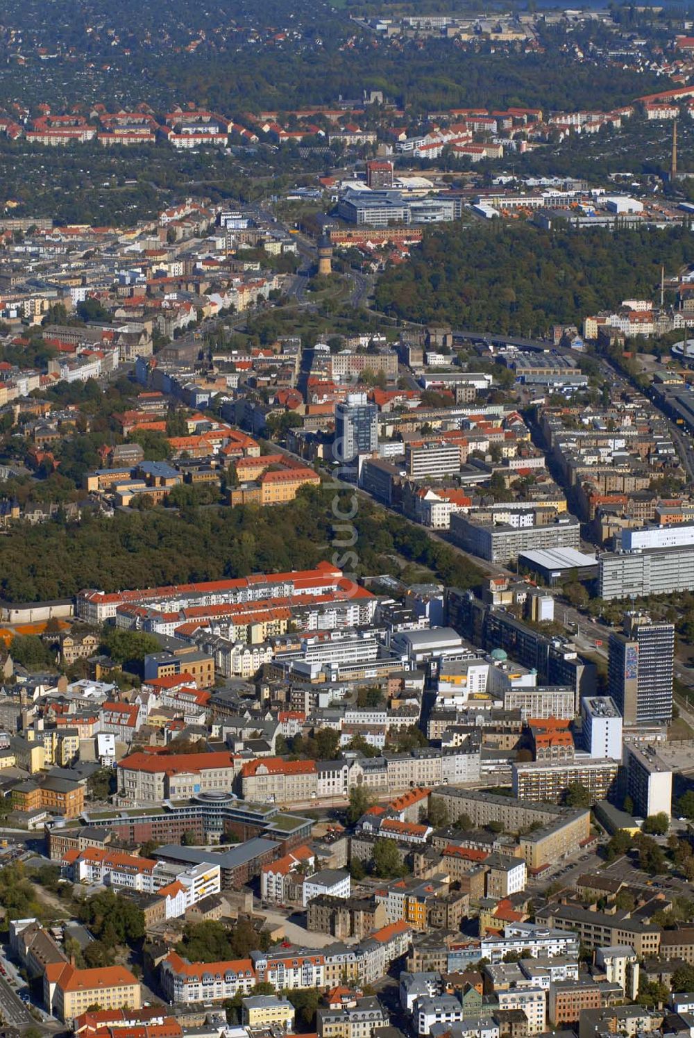 Luftbild Halle - Stadtansicht Halle an der Saale