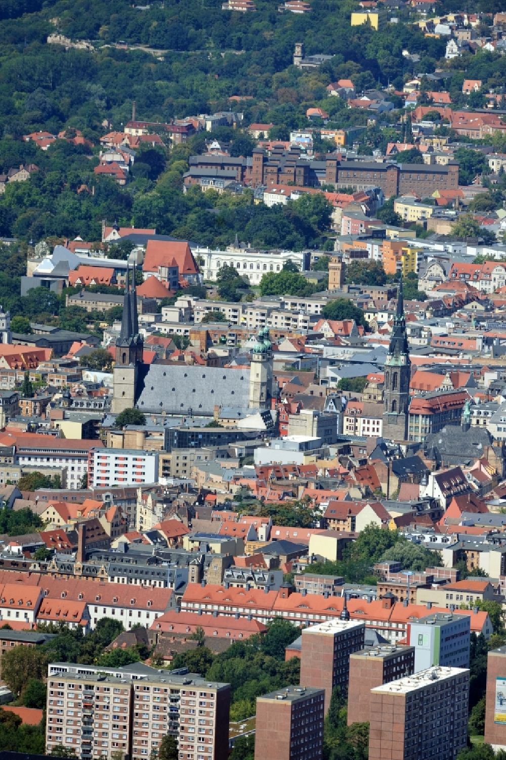 Luftbild Halle (Saale) - Stadtansicht von Halle (Saale) im Bundesland Sachsen-Anhalt