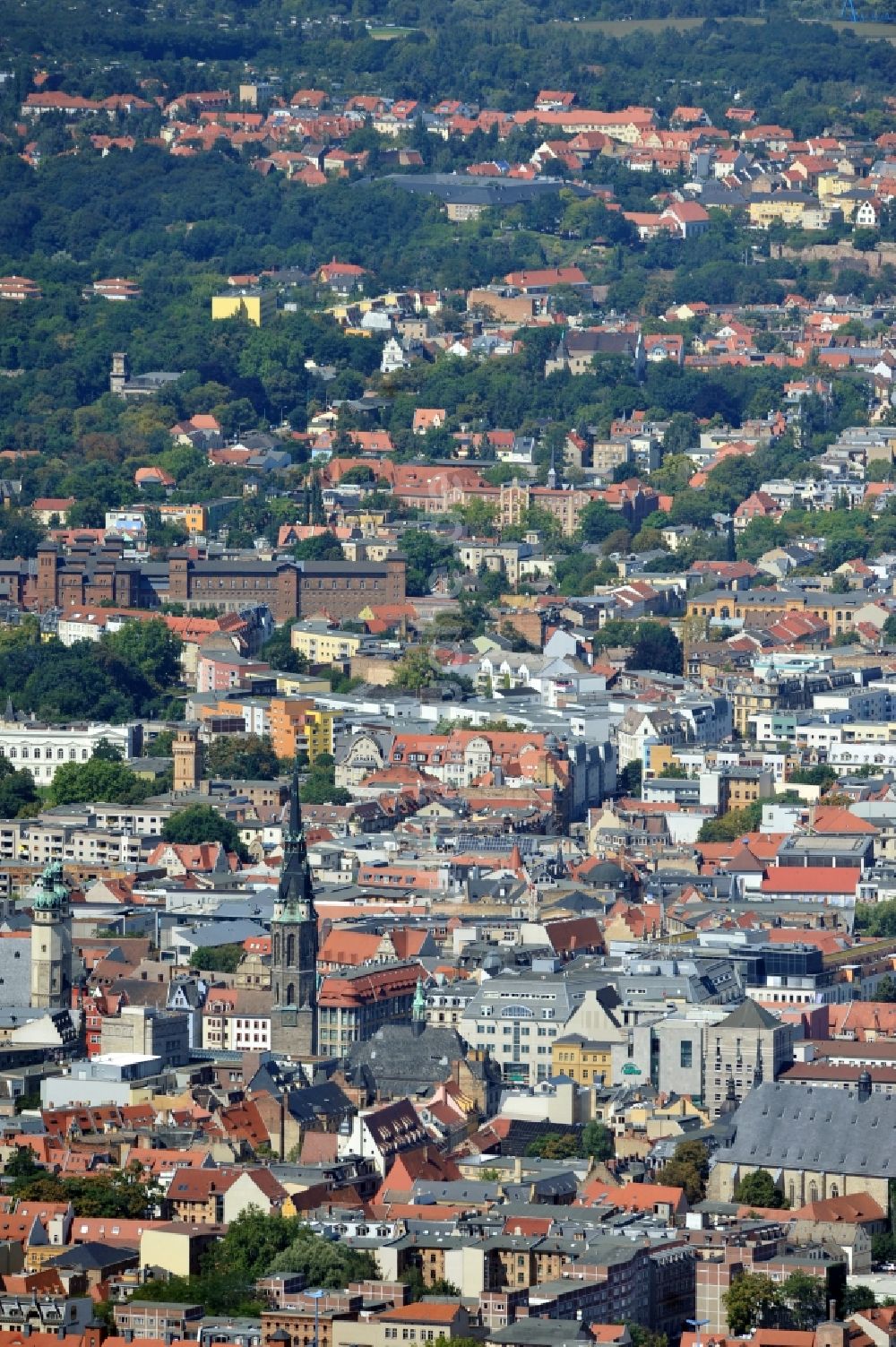 Luftaufnahme Halle (Saale) - Stadtansicht von Halle (Saale) im Bundesland Sachsen-Anhalt