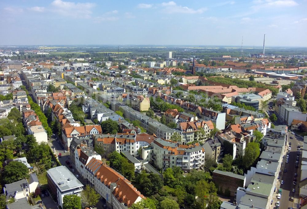 Halle (Saale) aus der Vogelperspektive: Stadtansicht von Halle ( Saale ) im Bundesland Sachsen-Anhalt