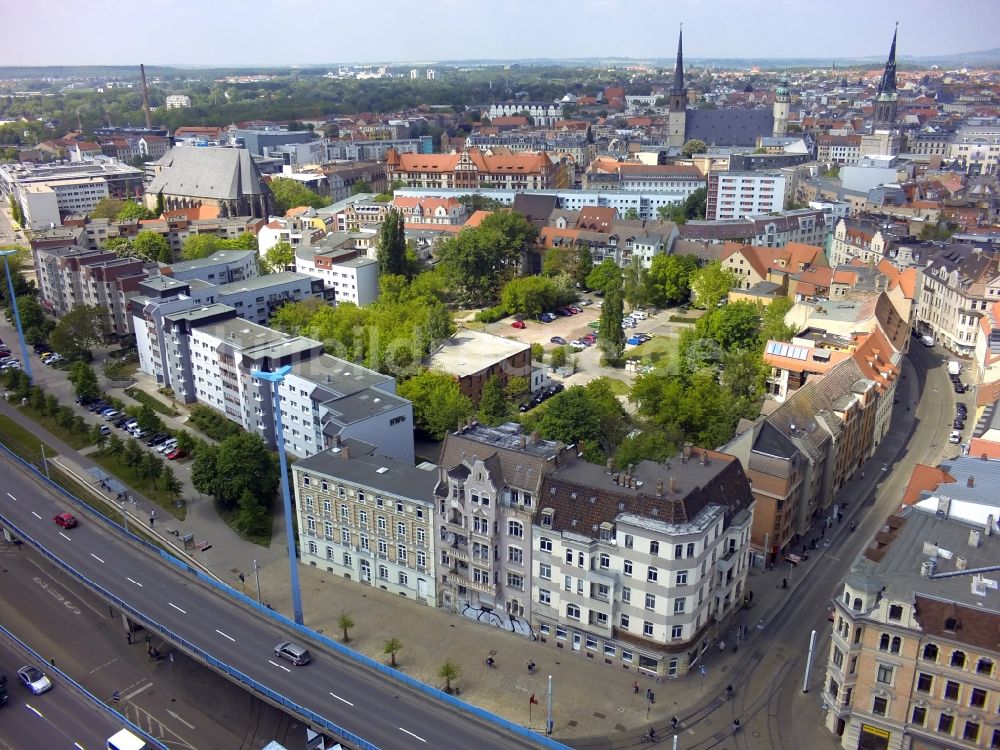 Halle (Saale) aus der Vogelperspektive: Stadtansicht von Halle ( Saale ) im Bundesland Sachsen-Anhalt