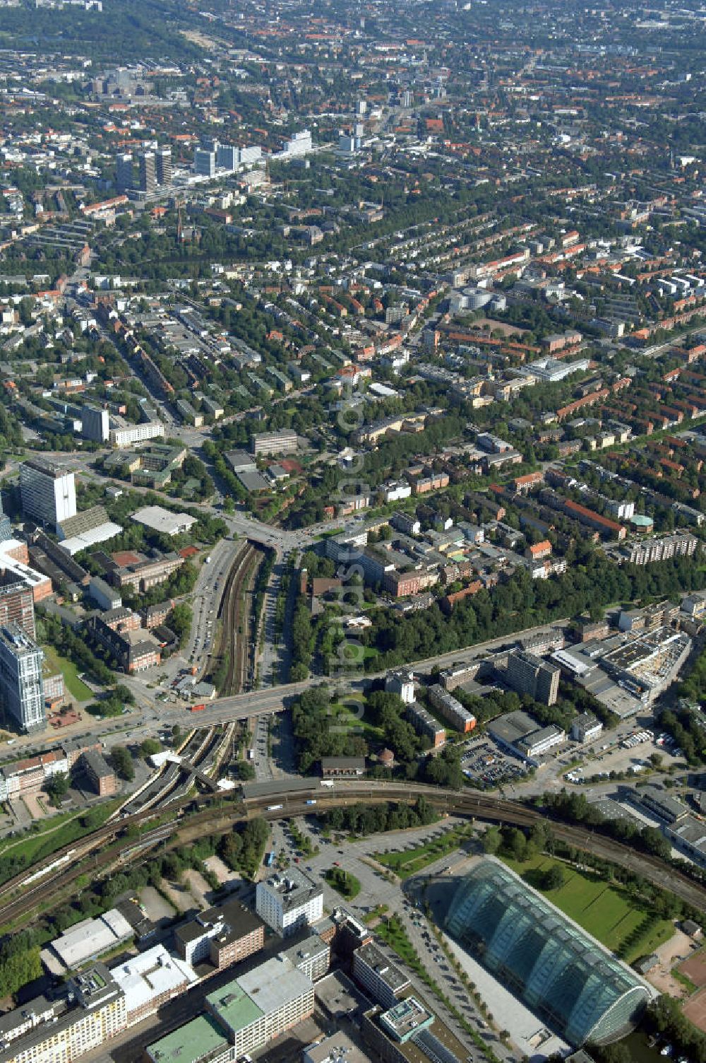 Hamburg aus der Vogelperspektive: Stadtansicht Hamburg Mitte