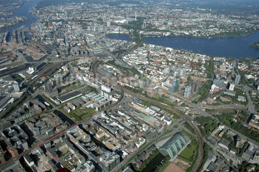 Hamburg von oben - Stadtansicht Hamburg Mitte