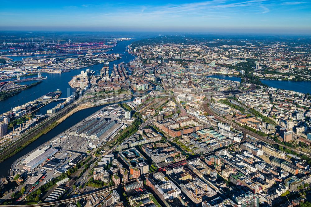 Hamburg von oben - Stadtansicht Hammerbrook im Stadtgebiet in Hamburg, Deutschland