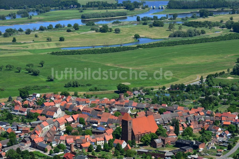 Hansestadt Werben (Elbe) aus der Vogelperspektive: Stadtansicht der Hansestadt Werben (Elbe) im Bundesland Sachsen-Anhalt