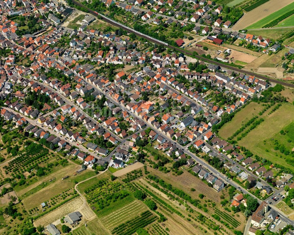 Heidesheim am Rhein von oben - Stadtansicht von Heidesheim am Rhein im Bundesland Rheinland-Pfalz