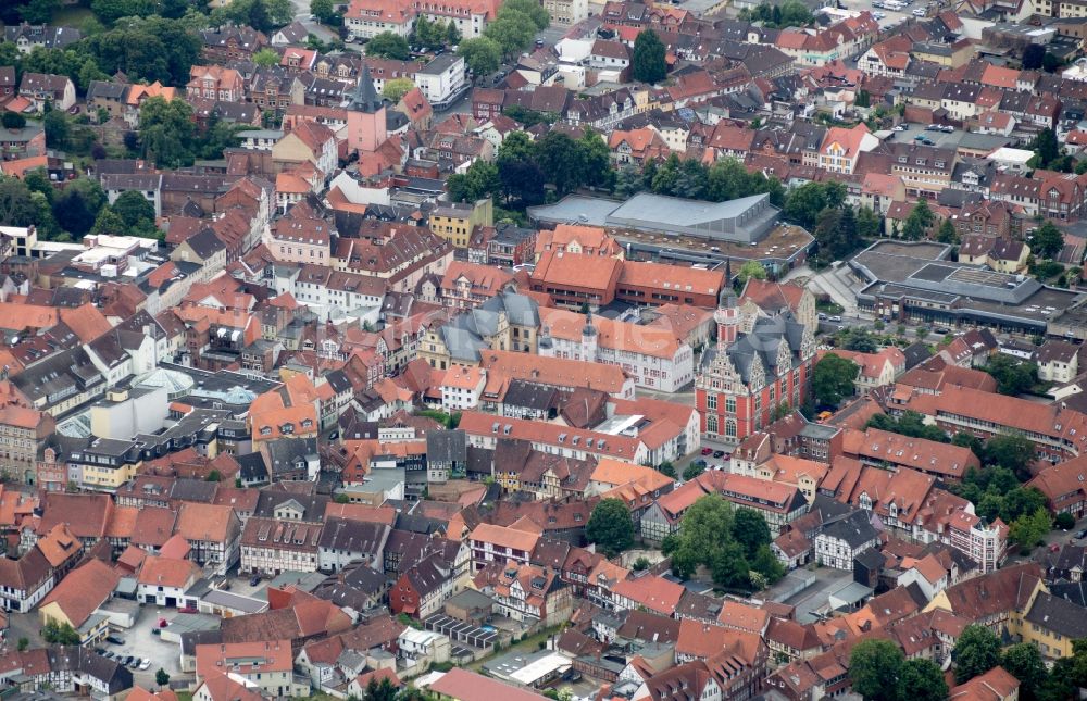 Luftaufnahme Helmstedt - Stadtansicht von Helmstedt im Bundesland Niedersachsen