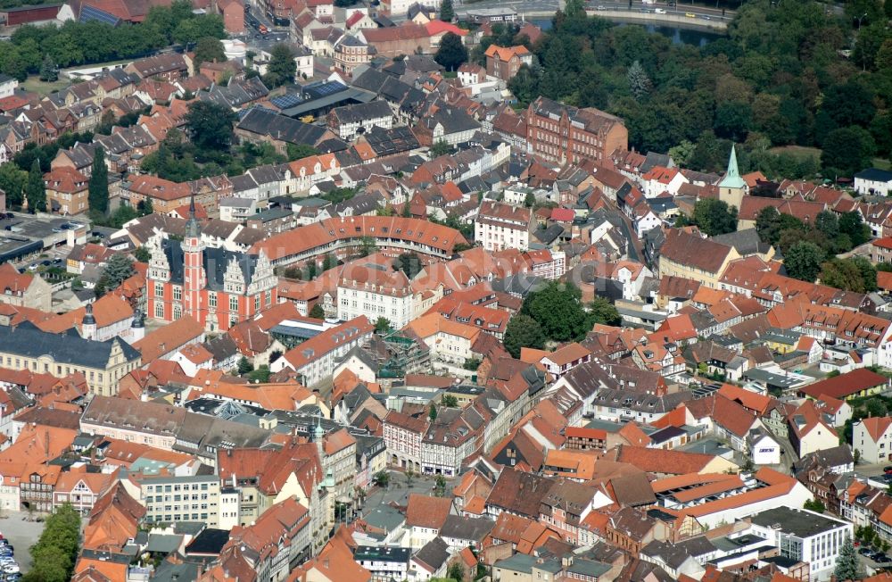 Helmstedt aus der Vogelperspektive: Stadtansicht von Helmstedt im Bundesland Niedersachsen