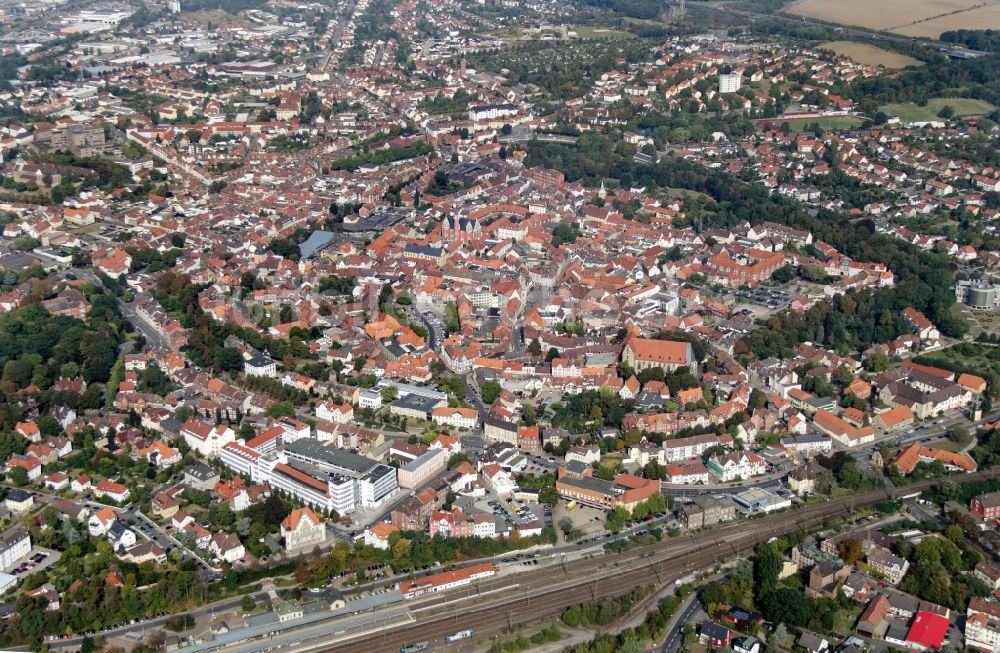 Luftbild Helmstedt - Stadtansicht von Helmstedt im Bundesland Niedersachsen