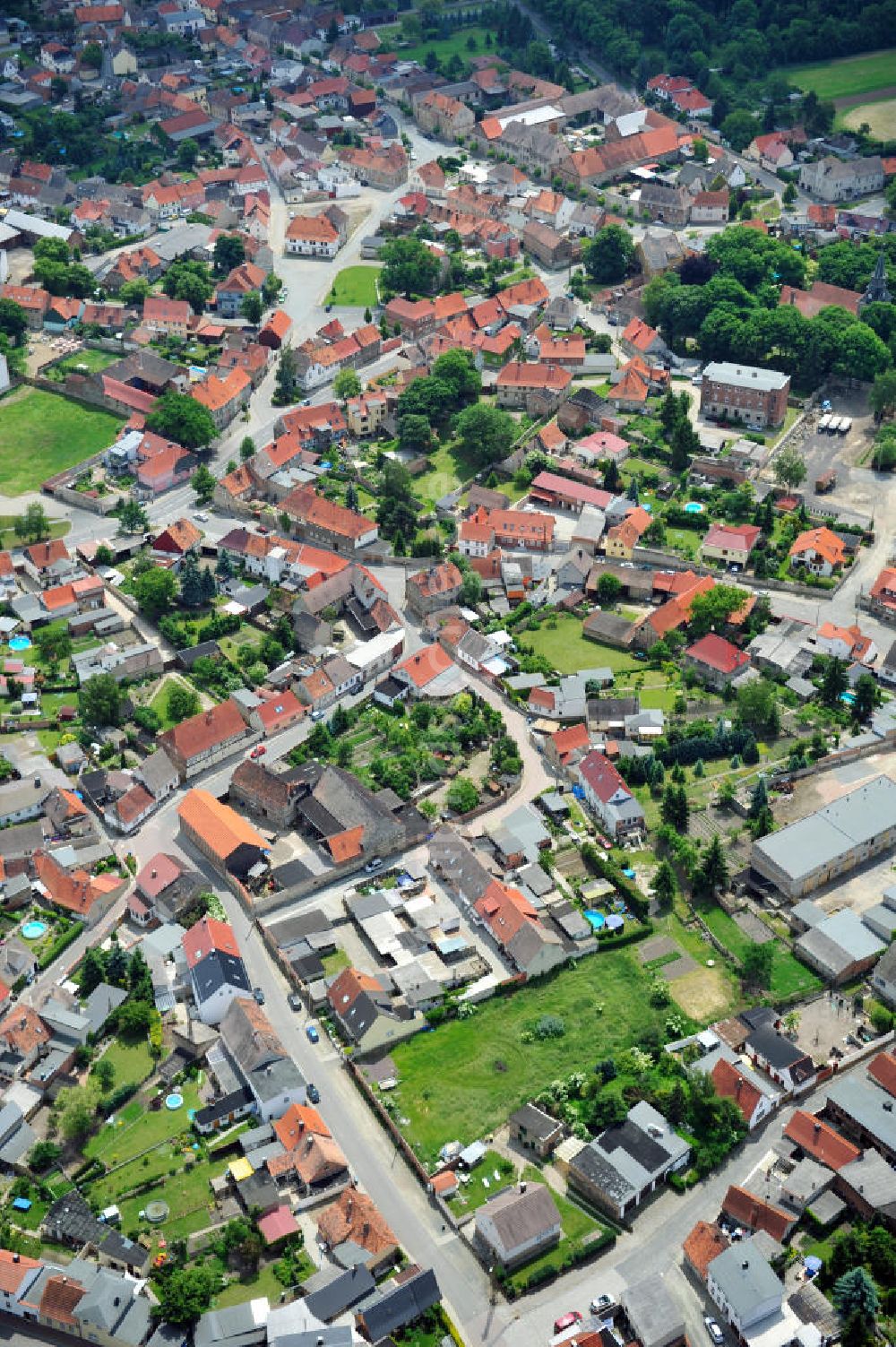 Luftbild Hoym - Stadtansicht Hoym