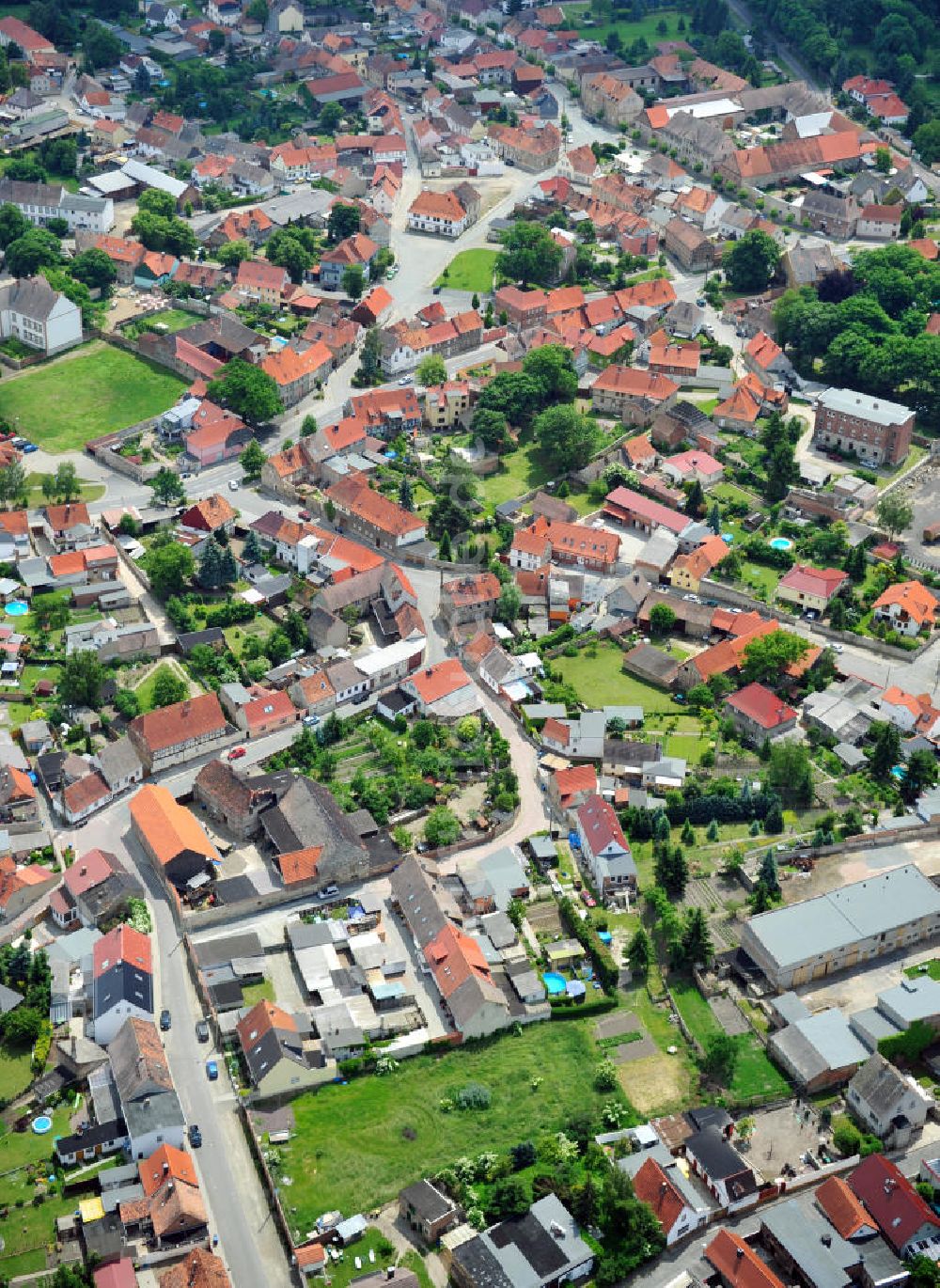 Hoym von oben - Stadtansicht Hoym