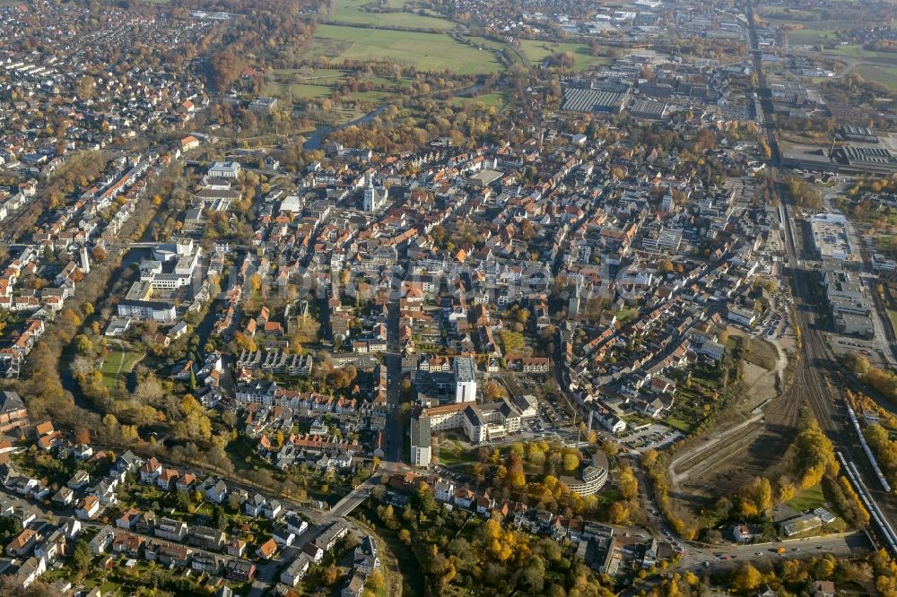 Luftbild Lippstadt - Stadtansicht vom Innenstadt Bereich in Lippstadt in der Soester Börde im Bundesland Nordrhein-Westfalen NRW