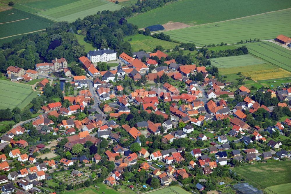 Luftaufnahme Brüggen - Stadtansicht der Innenstadt von Brüggen im Bundesland Niedersachsen