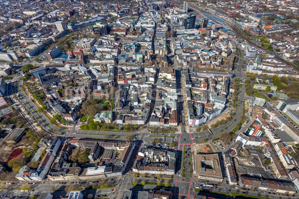 Luftbild Dortmund - Stadtansicht der Innenstadt in Dortmund im Bundesland Nordrhein-Westfalen, Deutschland