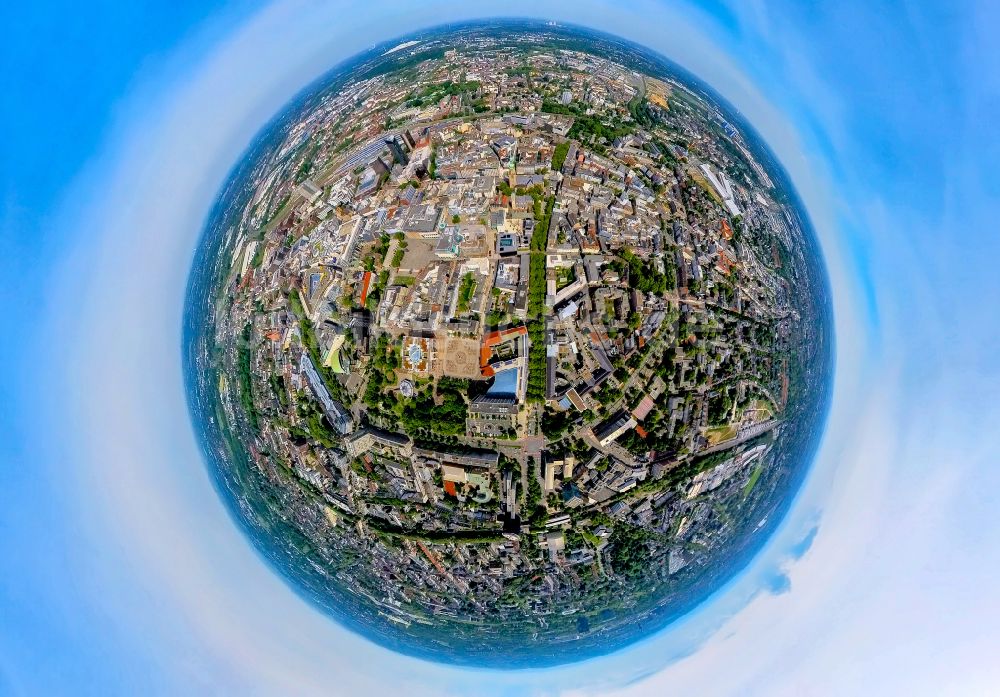 Luftaufnahme Dortmund - Stadtansicht der Innenstadt in Dortmund im Bundesland Nordrhein-Westfalen, Deutschland