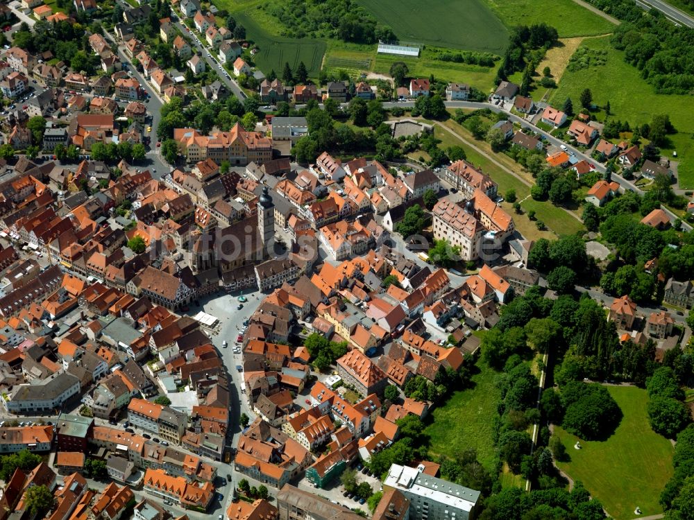 Forchheim von oben - Stadtansicht der Innenstadt von Forchheim in Oberfranken im Bundesland Bayern