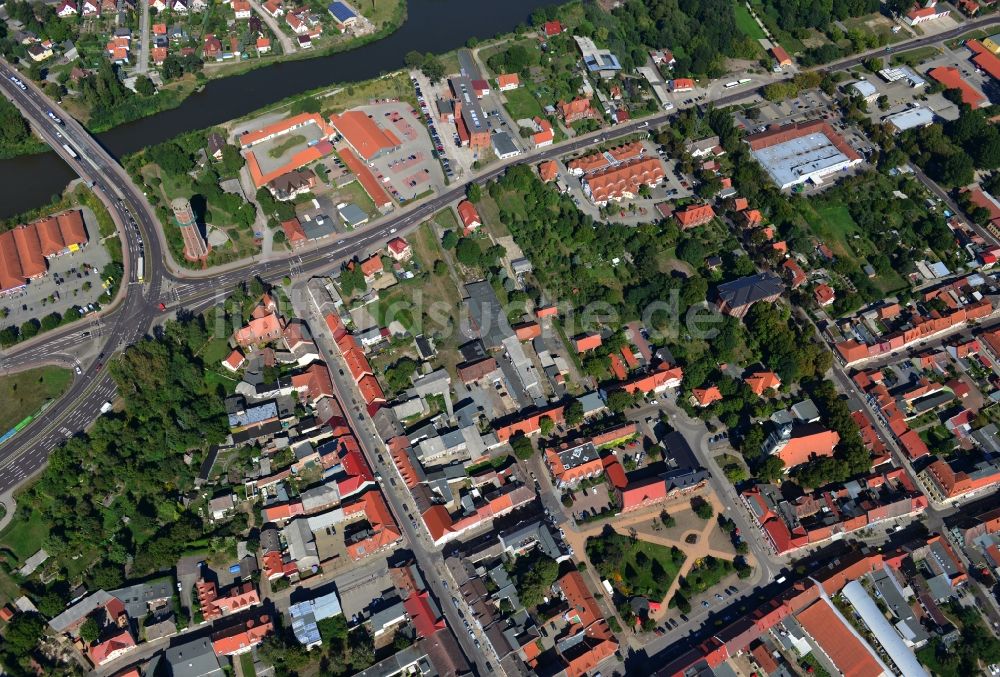 Genthin aus der Vogelperspektive: Stadtansicht Innenstadt von Genthin im Bundesland Sachsen-Anhalt