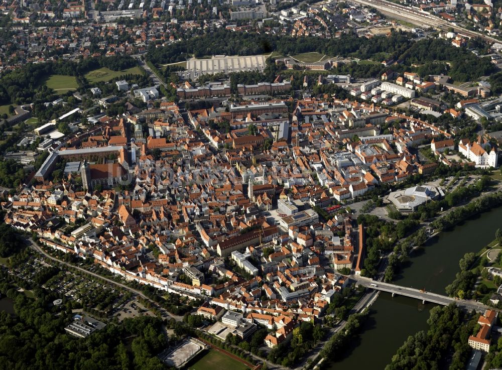 Luftaufnahme Ingolstadt - Stadtansicht der Innenstadt von Ingolstadt im Bundesland Bayern