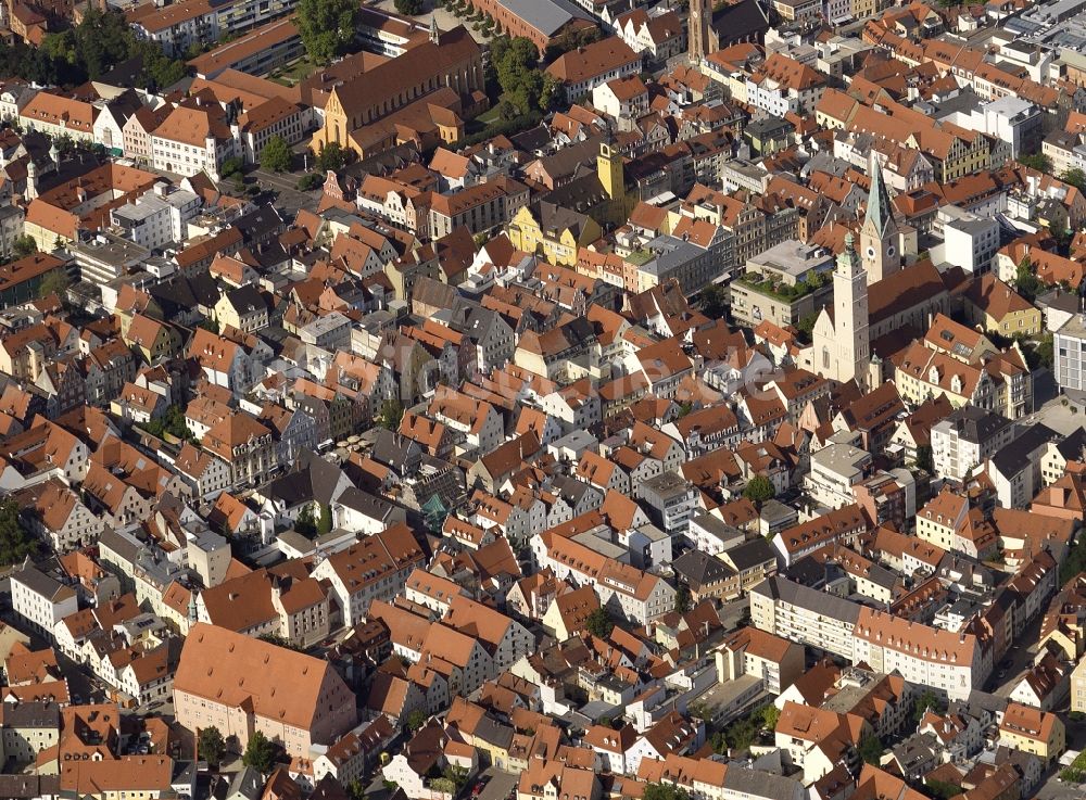 Luftbild Ingolstadt - Stadtansicht der Innenstadt von Ingolstadt im Bundesland Bayern