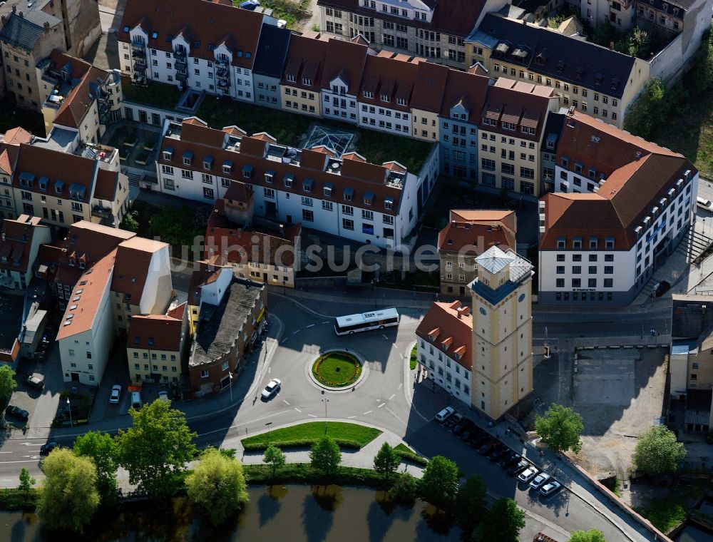 Altenburg von oben - Stadtansicht der Innenstadt am Kunstturm von Altenburg in Thüringen