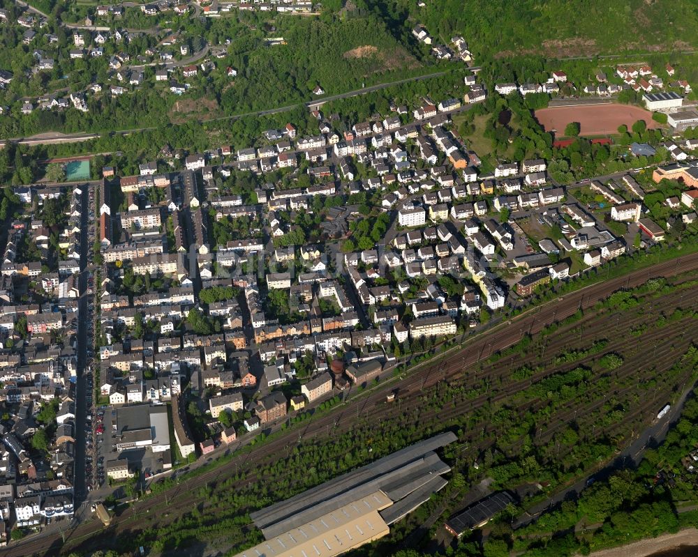 Luftaufnahme Lahnstein - Stadtansicht der Innenstadt von Lahnstein im Bundesland Rheinland-Pfalz