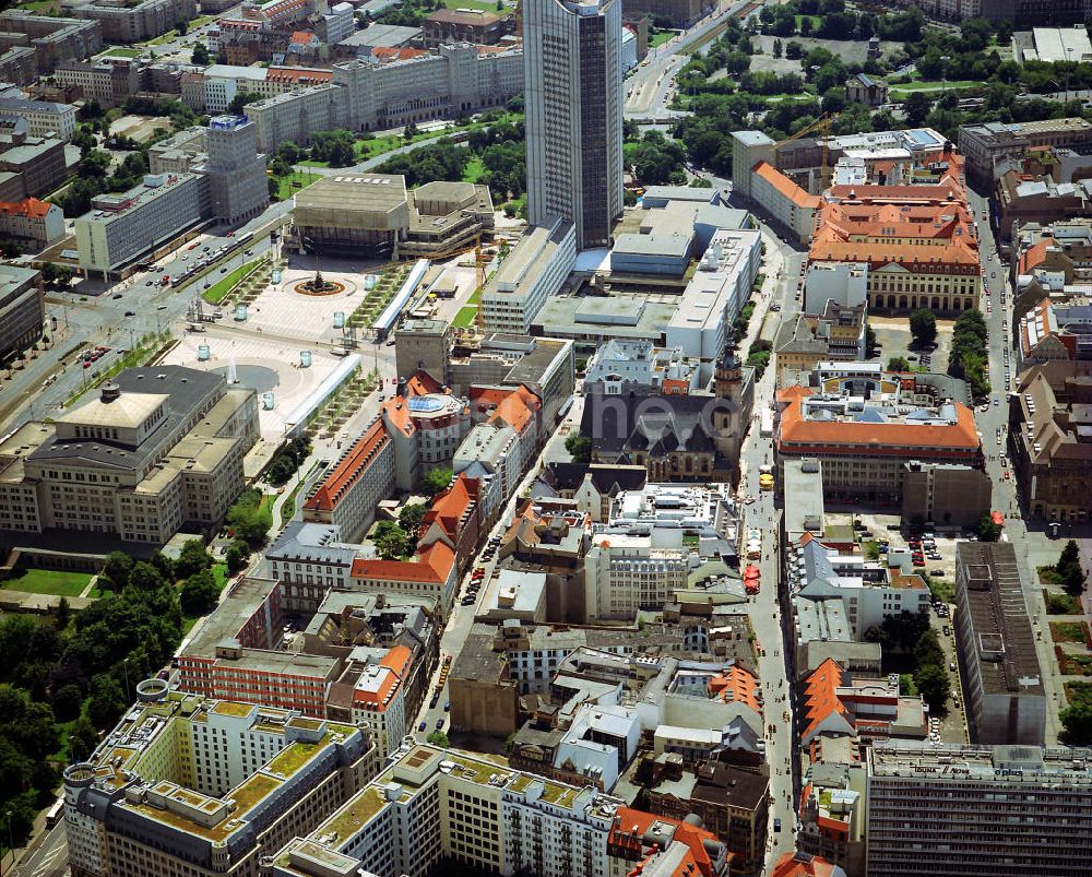 Luftaufnahme Leipzig - Stadtansicht Innenstadt Leipzig an der Nikolaikirche