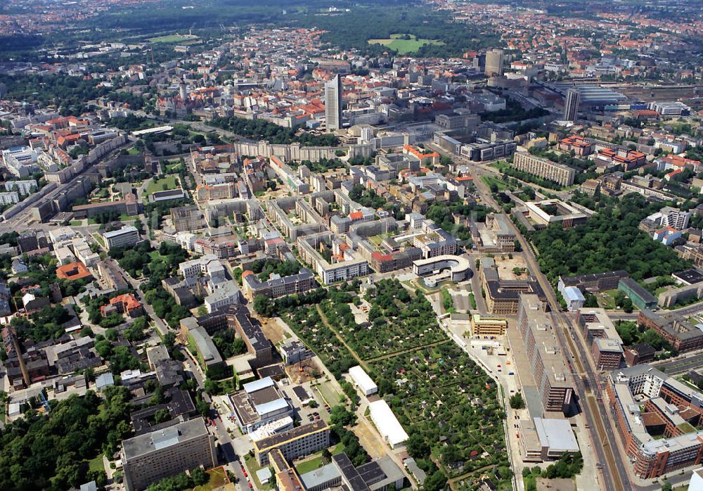 Luftbild Leipzig - Stadtansicht Innenstadt Leipzig Süd