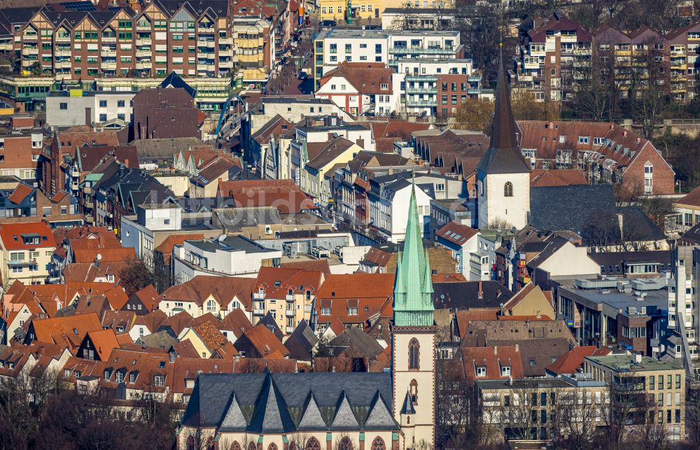 Luftbild Lünen - Stadtansicht der Innenstadt in Lünen im Bundesland Nordrhein-Westfalen, Deutschland