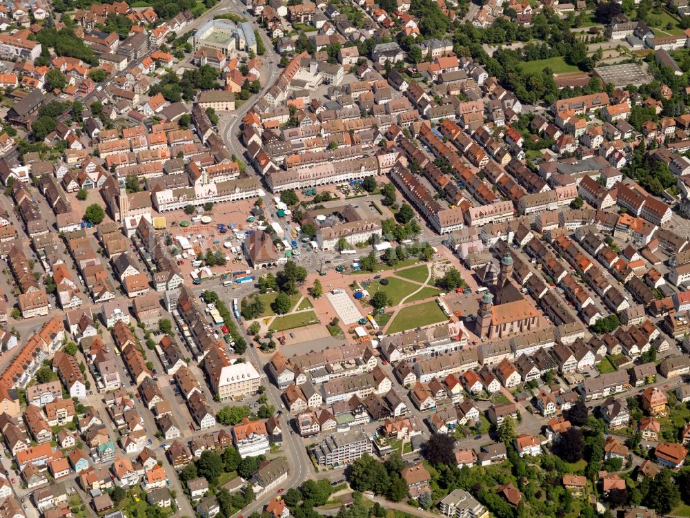 Luftbild Freudenstadt - Stadtansicht der Innenstadt am Marktplatz von Freudenstadt im Bundesland Baden-Württemberg