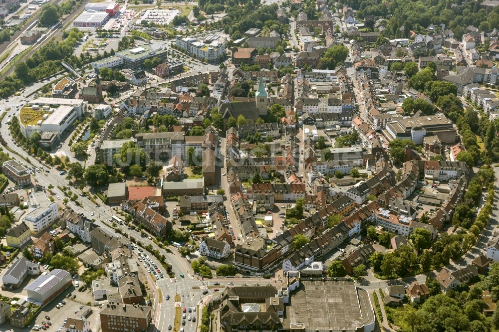 Luftaufnahme Dorsten - Stadtansicht der Innenstadt am Stadtzentrum von Dorsten in Nordrhein-Westfalen